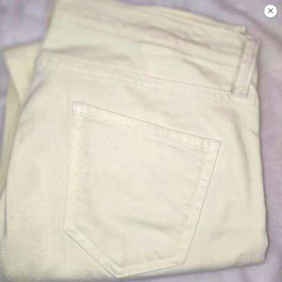 Faconnable ladies straight jeans low rise size 28 in light green-yellow color - Picture 4 of 14